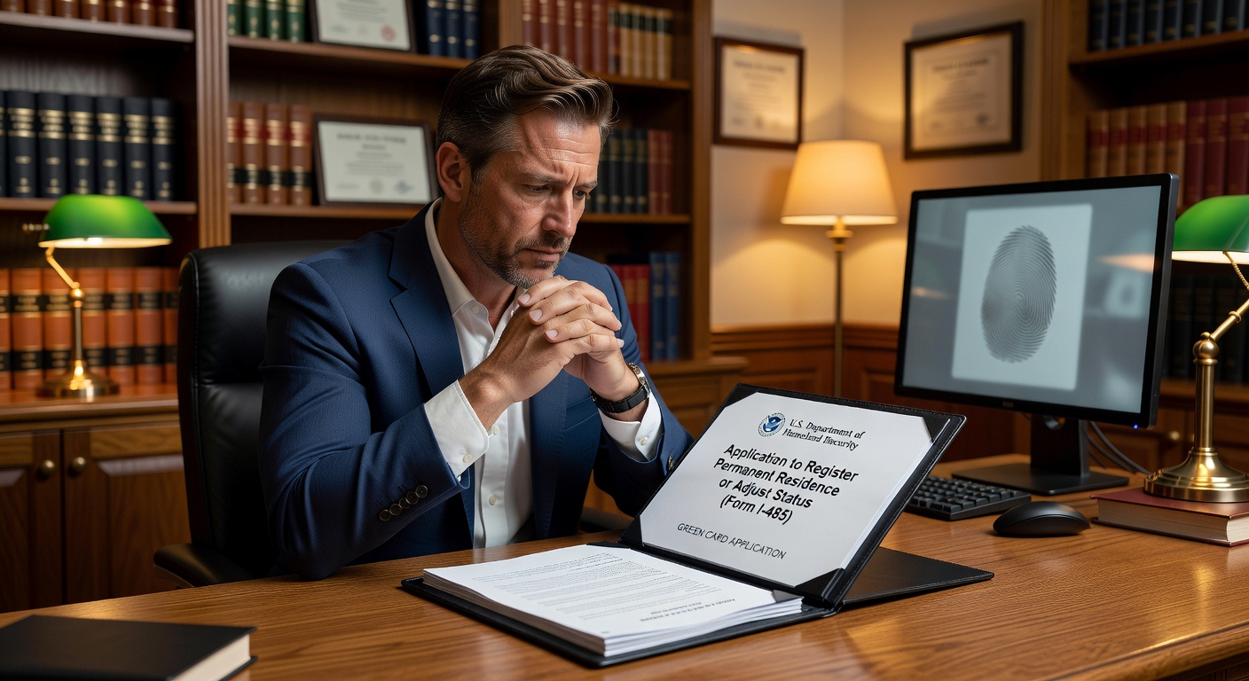 Адвокати муҳоҷиратӣ аризаи корти сабзро бо муштарии бе ҳуҷҷат ворид шуда баррасӣ мекунад